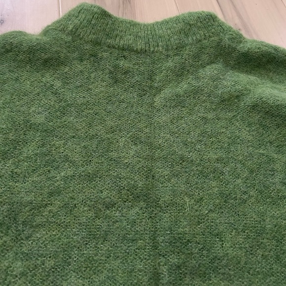 Banana Republic Green Wool Alpaca Blend Balloon Sleeve Sweater L - Picture 13 of 13